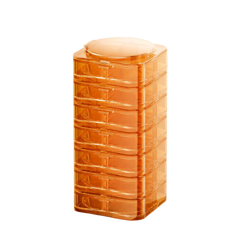 Miniatuur plastic medicijncontainer,-Oranjekleur 7