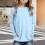 Mädchen-Langarmshirt, hellblau, einfarbig, Größe 4–14 Jahre 3