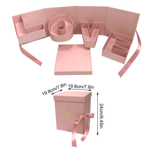 Valentinstag-Geschenkbox in Buchstabenform mit Drehfunktion 1