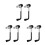 3Pairs Durable Aluminum Handlebar Protector for Motorcycle Silver 9