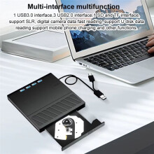 7-in-1 USB 3.0 Type C Externe CD DVD RW Optische Drive DVD-Speler Brander Lezer voor Windows XP/7/8/10/11 Laptop Desktop
