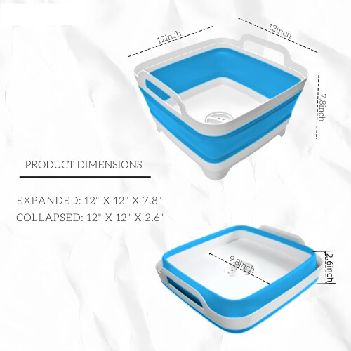 Collapsible RV Wash Basin Gray 9L 1