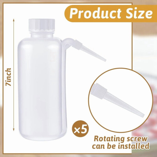 5-Piece Communion Juice Squeeze Bottle with Side Straw, 17 2