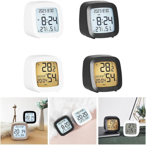 Smart LCD Alarm Clock with Temp & Humidity Display 1