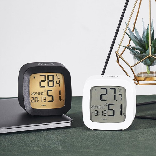 Smart LCD Alarm Clock with Temp & Humidity Display 2