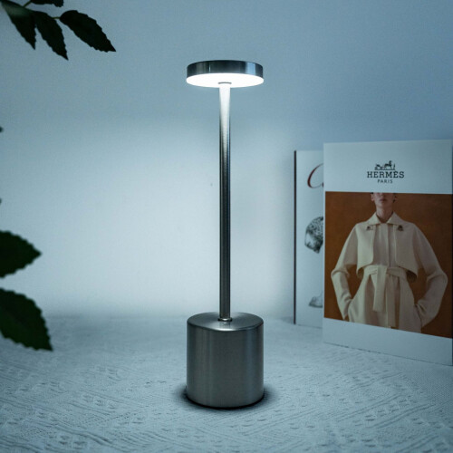 Cordless Dimmable Crystal Table Lamp – Rose Gold, 1