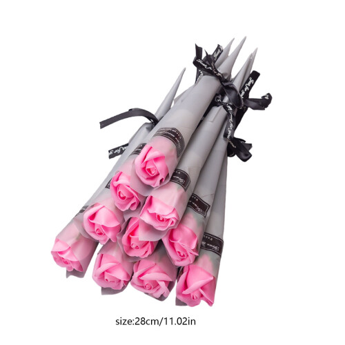 20-Pack Realistic Silk Artificial Roses with Long Stems 2