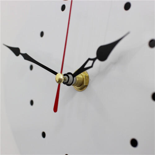 Cat Wall Clock with Swinging Tail, Quartz, White 2
