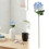 Rosa artificial de seda azul, haste de 50 cm (19,7 polegadas), 1 peça. 4