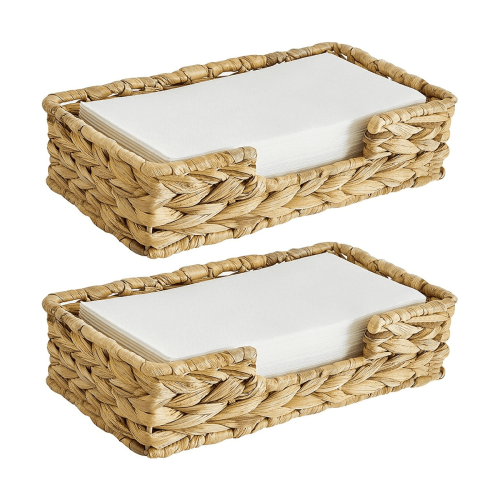 Willow Woven Napkin Basket Set – Brown, 2 pcs 2