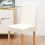 Black High-Back Leather Dining Chair Covers, Stretchable & 2