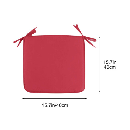 Dark Red Square Chair Cushion 16 Inch 2