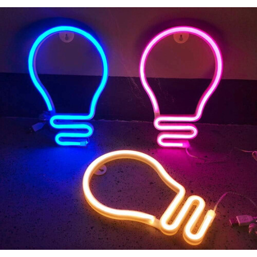 LED Neon Night Light - 'Hello' Sign, USB or Battery Powered 2