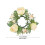 Lysring med kunstig rose, beige 3