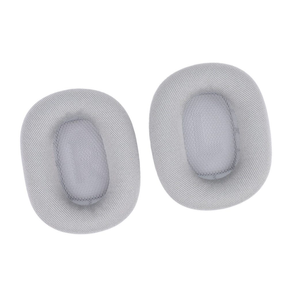 2Pcs Mesh Memory Foam Ear Pads For Headphones, Comfortable Cushions Grey 8361390819101