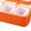 Caja para especias naranja de 4 compartimentos con cuchara 4
