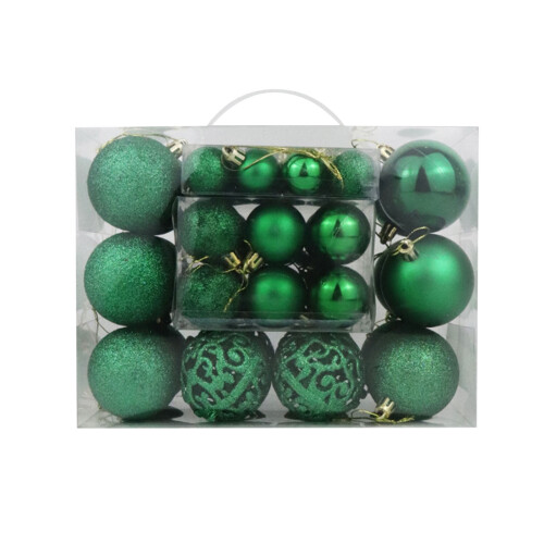 Clear Christmas Ball Ornaments, 50PCS, Compatible with All Tree Sizes 1