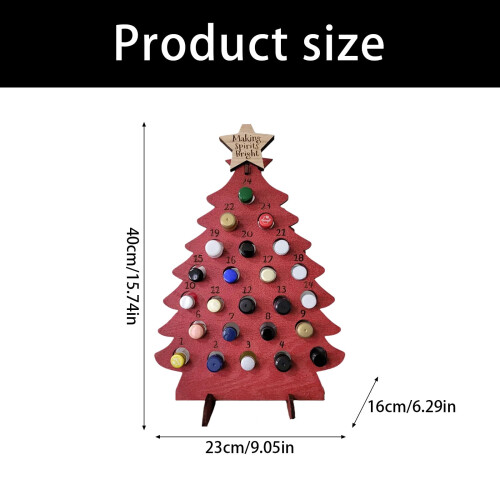 Christmas Countdown Tree Display with 24 Bottle Slots 2