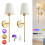 Appliques murales RGB avec télécommande, lot de 2 appliques à intensité variable 8