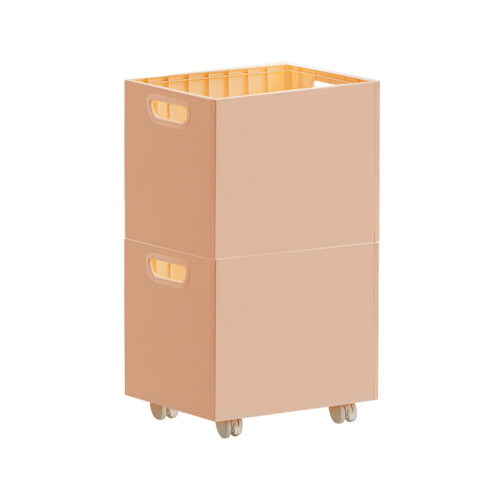Wheeled Storage Box With Stackable Design Great For-Pink