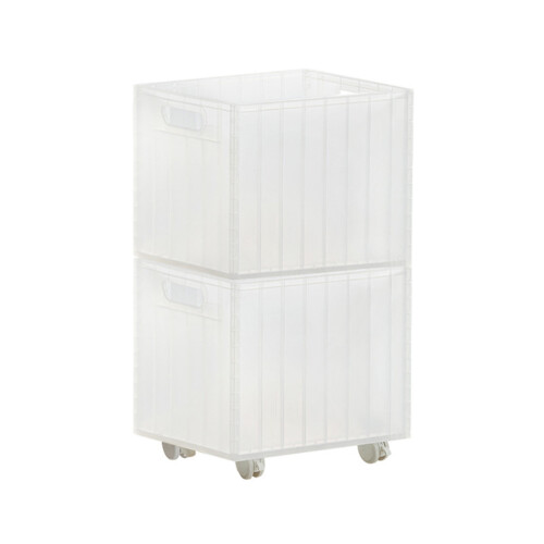 Wheeled Storage Box With Stackable Design Great For-Clear