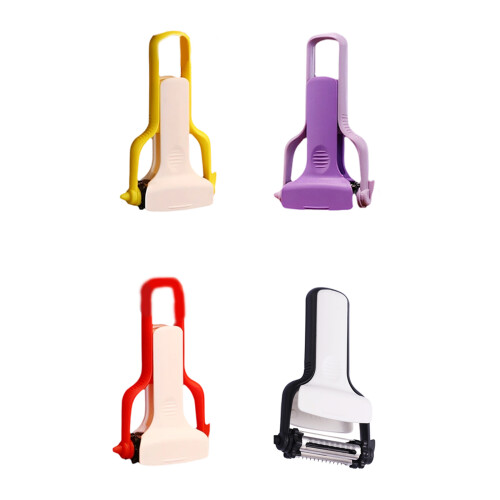Plastic Grater Vegetable Peeler with Ergonomic Handle For-Black 1