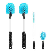 Water Bottle Brush Set, Long Handle 3-In-1 Water Bottle Scrubbing Brush, Cleaning for Narrow Neck Bottles, Sport Bottles