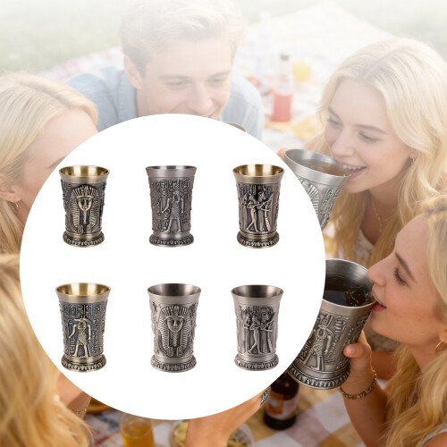 Metal Drinking Cup with Funny Retro Theme Small-891ab bronze 1