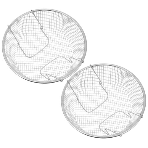 4Stk Küchensieb Frittiernetz Silber Mit Komfortgriff 2