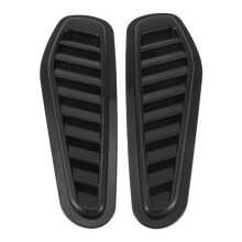 2 Stuks Auto Simulatie  Air Vent Universal Glanzend Zwart Sport Racing Air Flow Vent Motorkap Hood Scoop Cover Trim