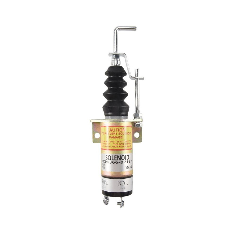 1502-12C7u2b2s1 Sa-3405T 366-07197 2 Pins 12V Stop Solenoid Valve-Sinocmp Cut Off Solenoid For Electric Solenoid Exchavator, 4711815665297