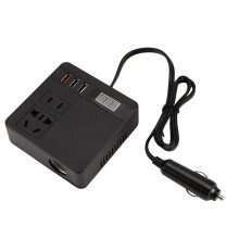 300W Power Inverters 12V/24V Inverter 3 USB Car Charge Battery Quick Charge Converter Accessories Black US Plug