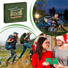 Herramientas de Supervivencia Navideñas Al Aire Libre, Calendario de Adviento, Suministros para Acampar, Picnic, Caja Sorpresa, Cuenta Regresiva,