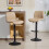 Homcom HOMCOM Barstools Set of 2, Adjustable Dining Stool with Footrest and Backrest 1