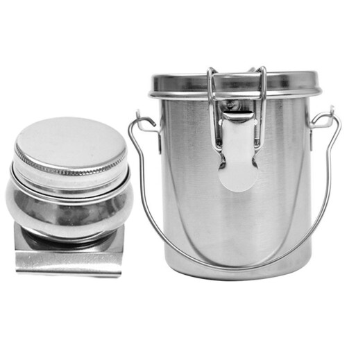 4Sets Pinselwascheimer Silber, Robust, Kompakt Und Tragbar 2