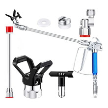 5 Pcs Airless Sprayer Hose Kit 3600 Psi 517 Tip Swivel Joint with Nozzle Guard Spray Tips and Extension Rod for Airless