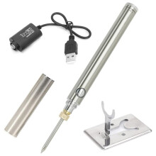 Saldatore Portatile Senza Fili Ricaricabile Tramite USB, Penna per Saldatura Alimentata a Batteria, Strumento di Saldatura con Ricarica Wireless