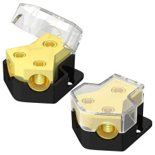 Blocco di Distribuzione 'Alimentazione un 12V Splitter Audio per Auto un 2 Vie 0/2/4 Gauge nel 4/6/8 Gauge Out Ground Distribution Block Amp