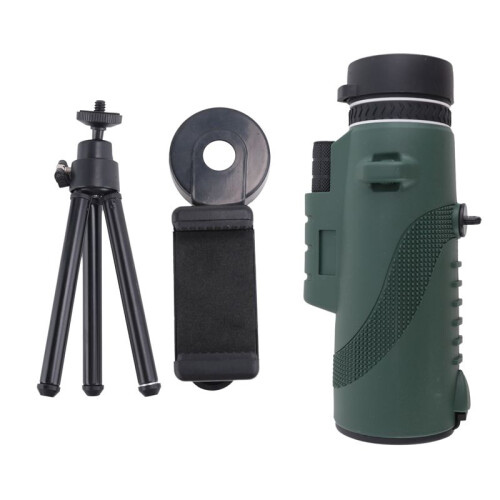 80X100 Monocular Telescope Monoculars för Adults Compact Monocular för Smartphone Adapter, med Tripod