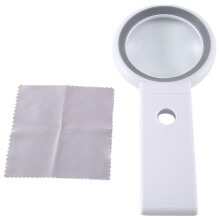 Lente D'Ingrandimento con Luce e Supporto, 30 X 10 X Lente D'Ingrandimento Pieghevole con 18 Luci un LED, per Anziani, Gioiellieri