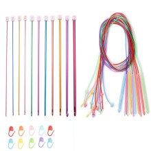 Set di Uncinetti Tunisini Uncinetti Afgani nel Alluminio da 2-8 Mm, Set di Ferri da Maglia nel Plastica da 3,5-12 Mm