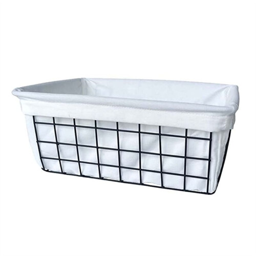 Wire Basket with Liner, 1 Pack Wire Baskets for Storage, Basket Organizer Storage Bin for Kitchen Cabinets A