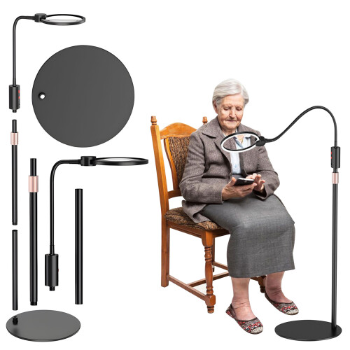 360 flexibler Swanneck-Vergrößerer mit LED-Licht,