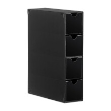 High Transparency Tiers Drawer Box For-Black 4 layer storag