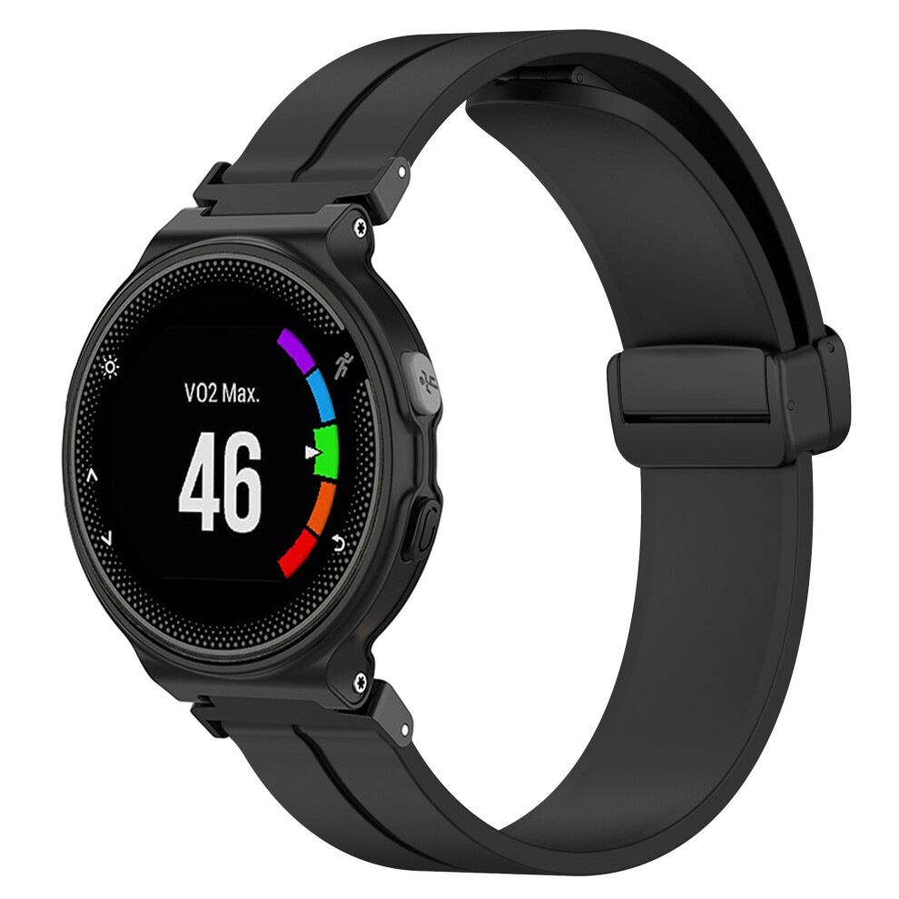 Silicone Wristband Watch Strap For Garmin Forerunner Watch Black 7314280418893