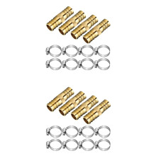 24 Stuks Slang Reparatie Connectors met Klemmen Messing Tuinslang Reparatie Kit Fitting Waterslang Reparatie Kit Effen Vrouwelijke Slang