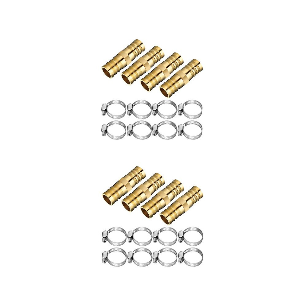 24 Pieces Hose Repair Connectors With Claps Brass Garden Hose Repair Kit Fitting Water Hose Repair Kit Solid Female Hose 4713755159683