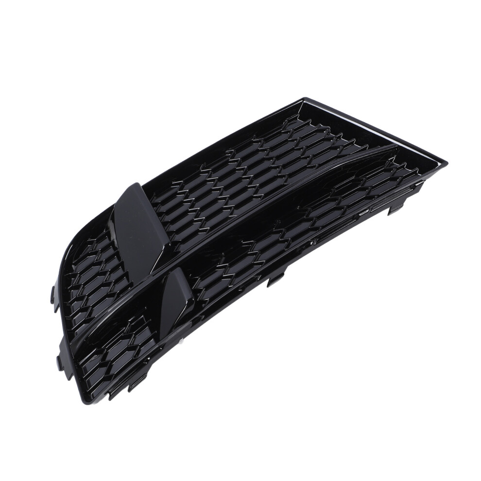 Glossy Front Bumper Fog Grille For A3 8V Sedan 2016-2020 Black/Light 8041385288685