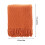 Burnt Orange Flannel Throw Blanket 50x60 in 3