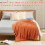 Burnt Orange Flannel Throw Blanket 50x60 in 4